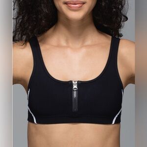Lululemon Water: Sweat 2 Swim Fast Bra, Size 8, Black and White
